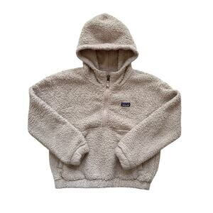 Patagonia Youth High Pile Fleece Los Gatos Half-Zip Hoodie Jacket Size XL(14)